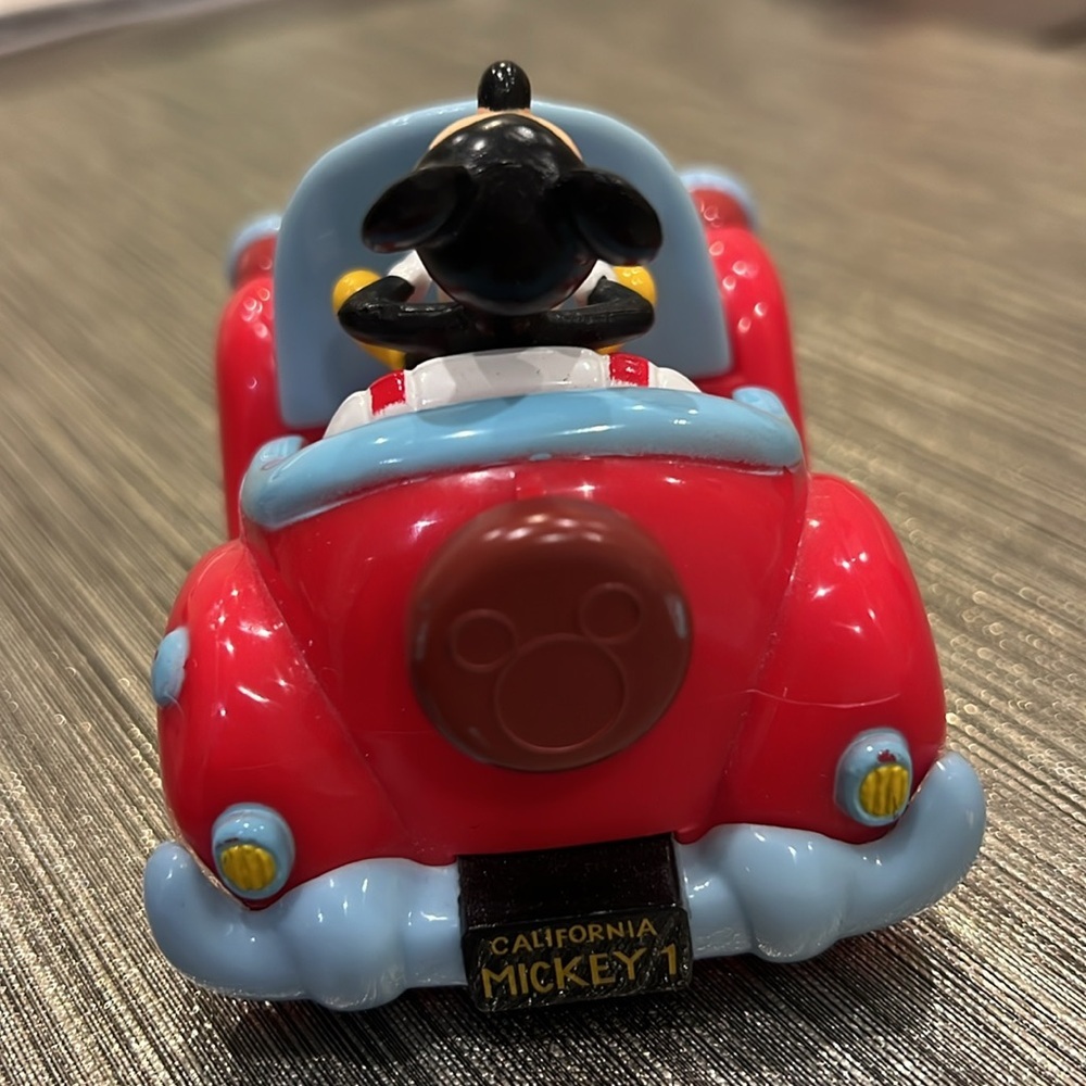 Vintage Disney Mickey Mouse pull back,convertible red car. California Mi… - Picture 4 of 6